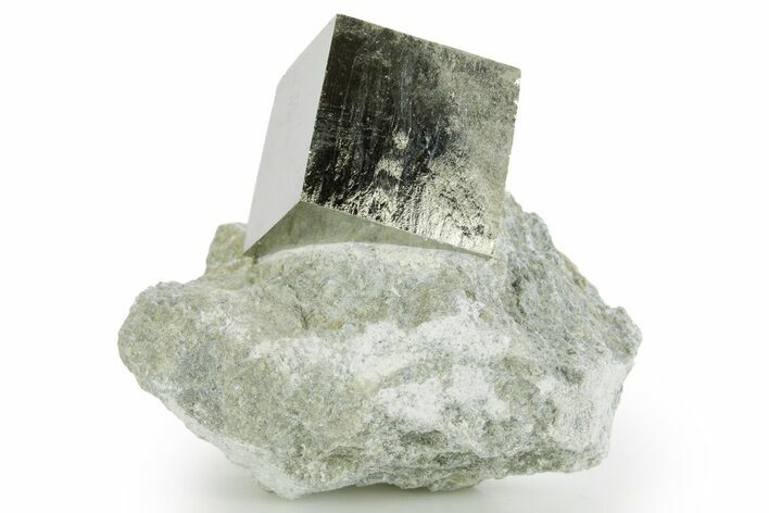 Natural Pyrite Cube In Rock - Navajun, Spain #361820